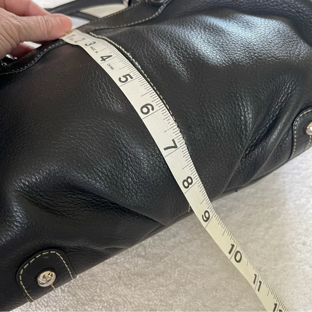 NORDSTROM Black Pebbled Leather BOHO Satchel Purse. Like new.